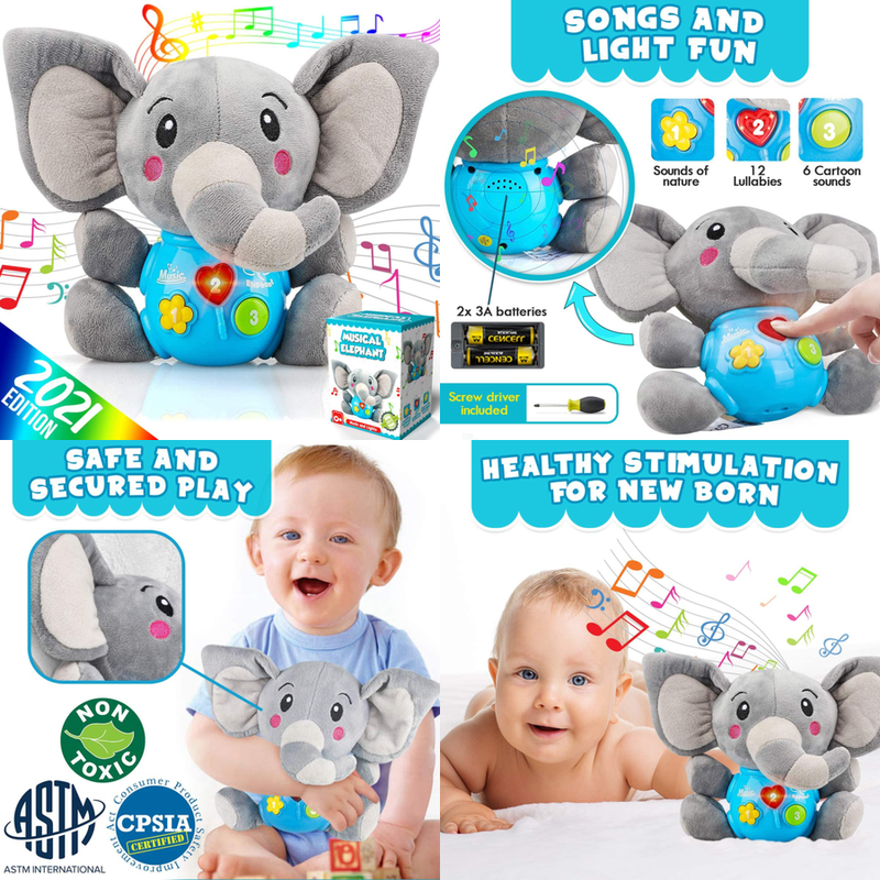 musical plush elephant